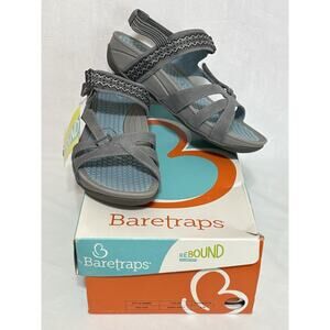 Baretraps Dalton Sandal Gray light blue women's size 8 New With Tags And Box